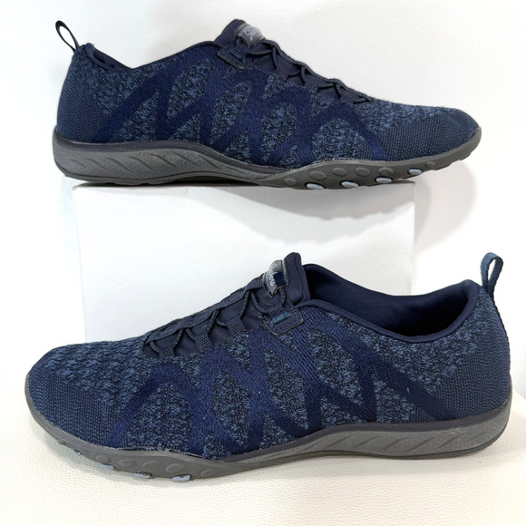 Skechers Shoes - Skechers Breathe-Easy MEMORY FOAM Casual Trainers Navy Women’s Size 9.5